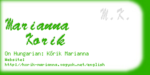 marianna korik business card