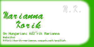 marianna korik business card